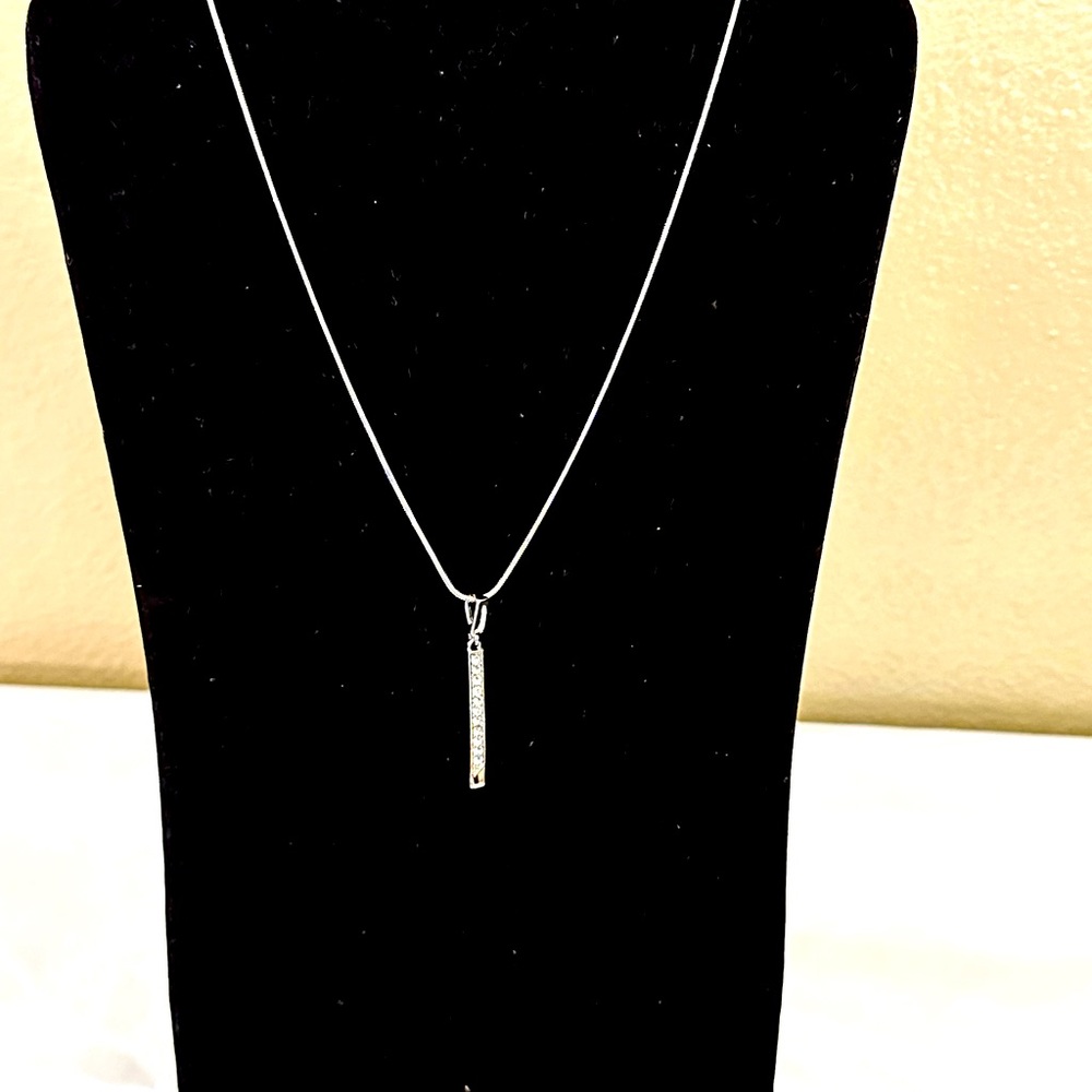 Crystal Swarovski Necklace and Charm Silver..